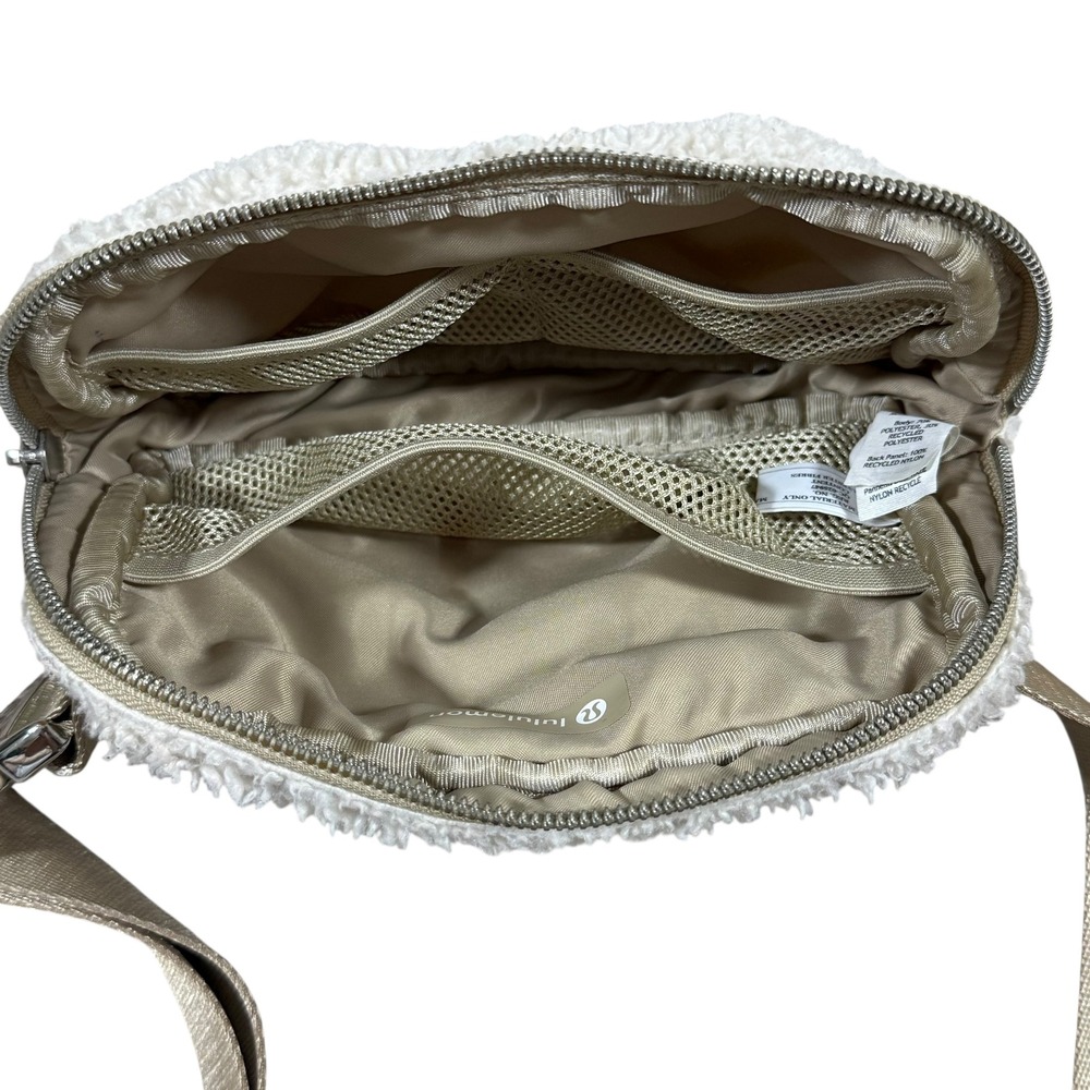 Lululemon Sherpa Fleece Everywhere Belt Bag 1L White Opal Cream O/S Crossbody - Picture 5 of 9